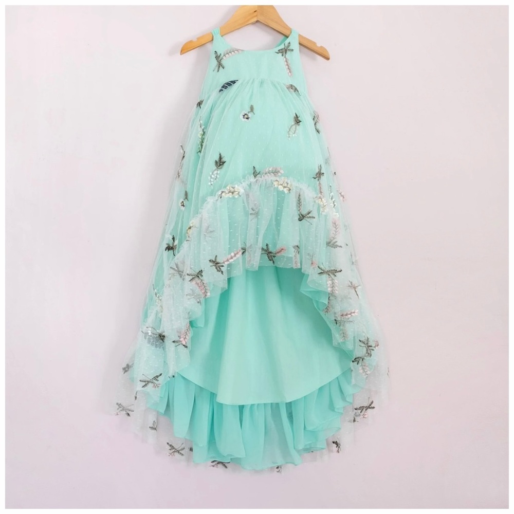 Pleiades Wild Lupine Ruffle Dress